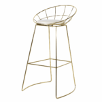 High Bar Stool Gold-