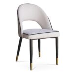 BLACK LINE OPEN BACK DINING CHAIR