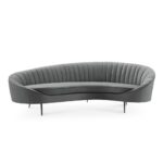 GREY CURVE LINE 3 SEATER SOFA