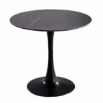 Round Marble-Top Cocktail Table