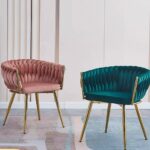 Velvet Accent Chairs with Gold Legs – Luxury Event Seating
