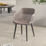 Modern Armchair with Slatted Back