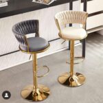 Velvet Gold Bar Stools