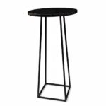 Midnight Black Cocktail Table – Round Top
