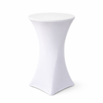 White Lycra Cocktail Table Cover – Stretch Fit